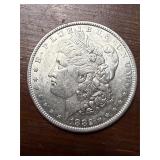 1882 O Morgan US silver dollar