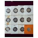 12 mercury silver dimes