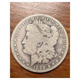 1899 S Morgan US silver dollar