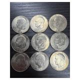9ï¿½1972 Eisenhower dollars