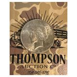 1923 silver US Peace dollar