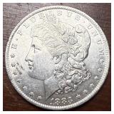 1883 O Morgan US silver dollar