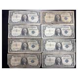 8ï¿½ $1 silver certificate bills