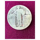 Silver standing liberty silver quarter