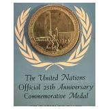 26.9 grams Sterling silver the 1970 U.N. medal