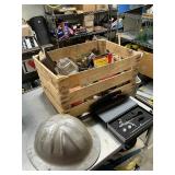 Crate of miscellaneous items