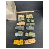 Vintage die cast military vehicles