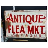 Double sided metal sign