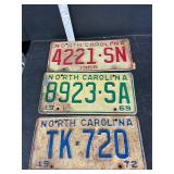 1968-69+72 NC tags