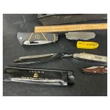 5 knives and a razor