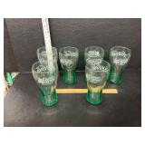 6 Cracker Barrel Coke glasses