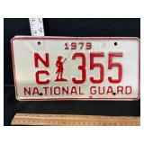 1979 NC National Guard tag