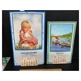 Vintage advertising calendars