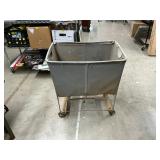 Vintage mill cart with spools