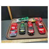 6 die cast race cars