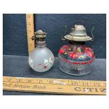 2 vintage oil lamps