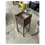 Antique wicker planter