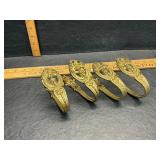Cast brass coat hooks