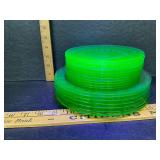 17 uranium glass plates