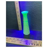 Uranium glass bud vase