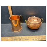 Copper pot and cup