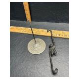 Vintage receipt pin and cast iron monkey