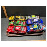 6 die cast race cars