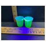 Vintage uranium glass cups