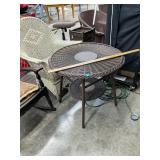Antique wicker table