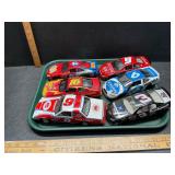 6 die cast race cars