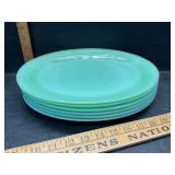 6 Fire King Jadite plates
