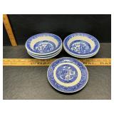 5 Buffalo china bowls & a Homer Laughlin plate