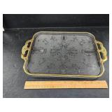 Glass harp serving tray