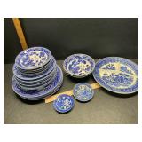 Dishes blue willow and other