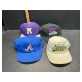 4 vintage hats
