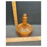 Vintage powder jar with perfume bottle on lid