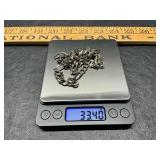 33.40 grams sterling silver chain