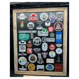 Board with beer stickers