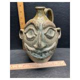 Pottery face jug