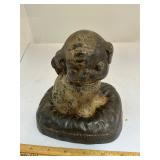 Antique cast iron Fido on Pillow bank