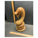 Carved wooden snake