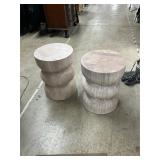 Pair of accent tables wood