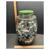 Vintage jar with cookie cutters