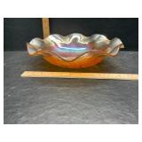 Carnival glass bowl