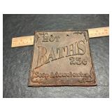 Cast iron sign
