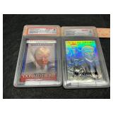2 graded Trump cards