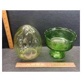 Green glass lot