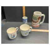 Vintage cups and stein