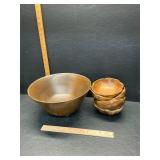 Salad bowls with sterling silver base