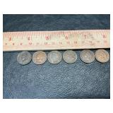 6 Indian head pennies